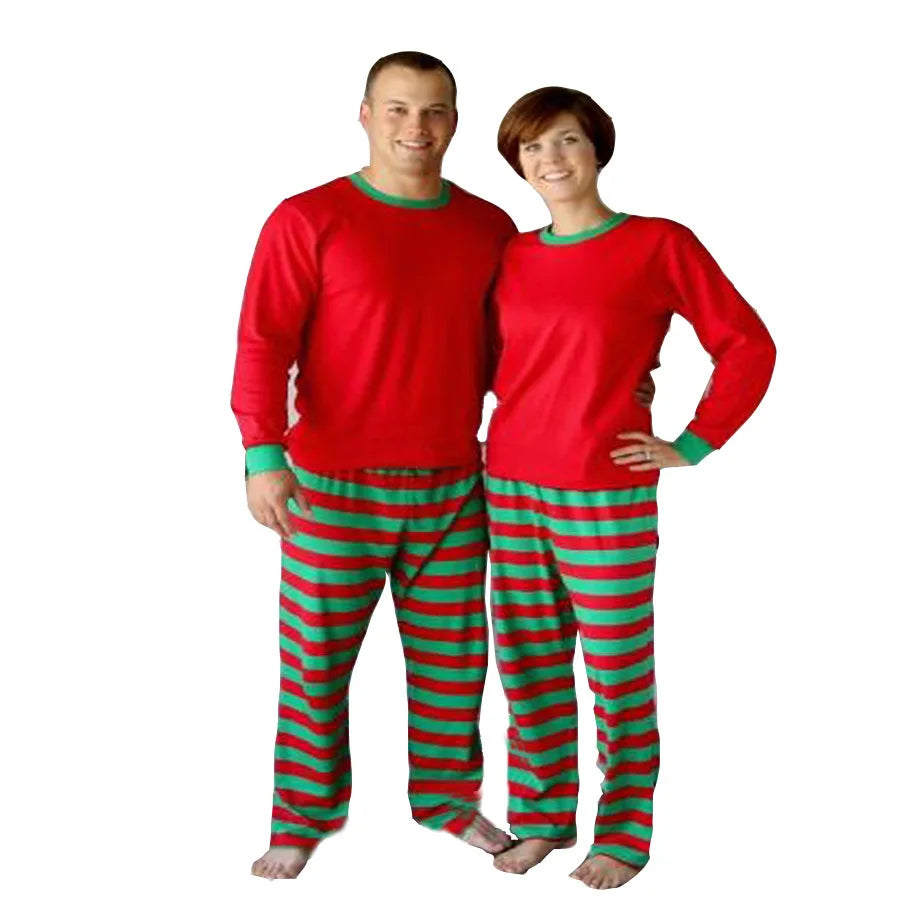 Christmas Pajamas Set - Striped Family Matching Sleepwear