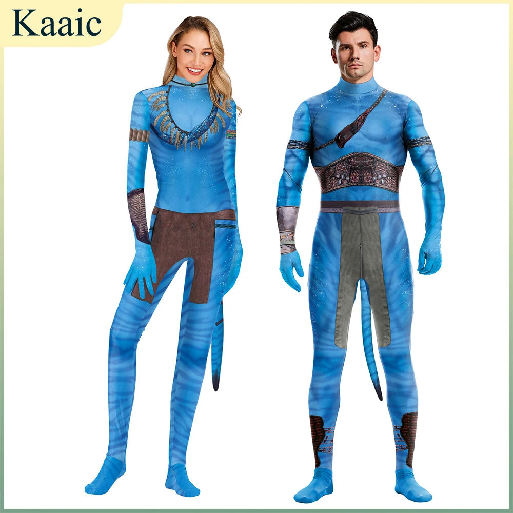 Avatar Costume Cosplay for Couples, Kids, and Families - The Way of Water Jumpsuits for Halloween and Christmas