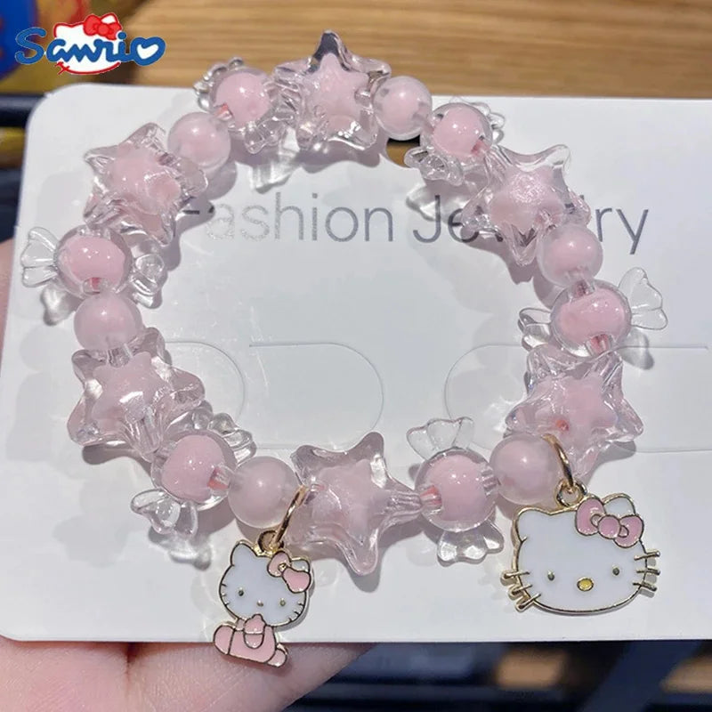 Hello Kitty Beads Bracelet | Sanrio Jewelry with Kuromi & Cinnamoroll