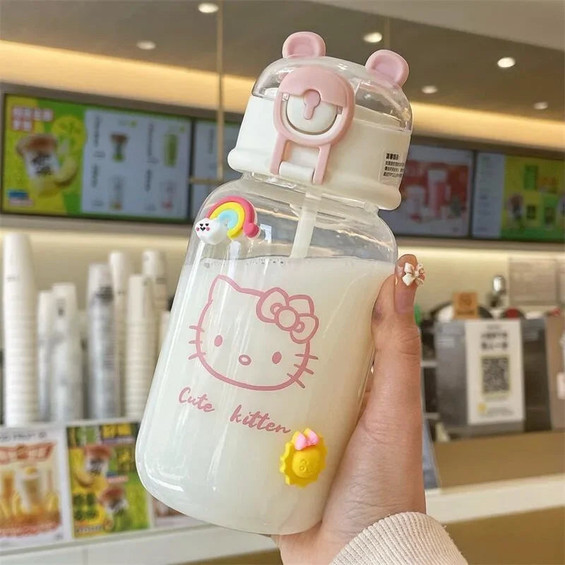 Portable Hello Kitty Straw Cup | Ideal for Kids & Students