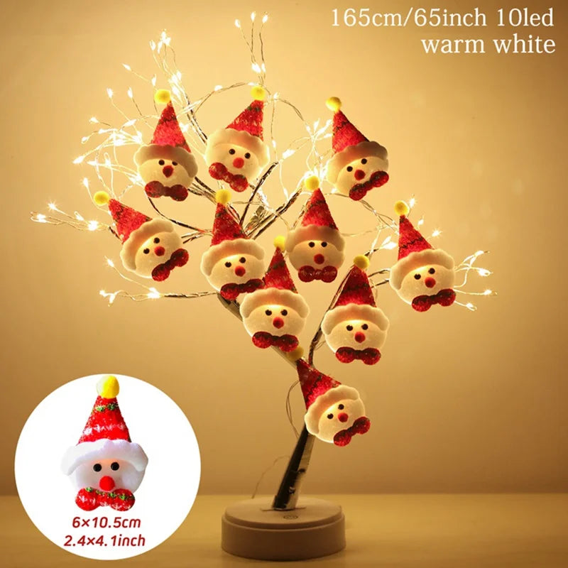 Merry Christmas Snowman LED Garland - Xmas Tree Ornament