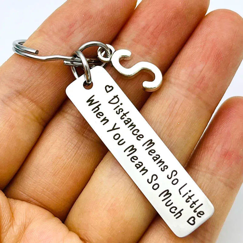 Personalized Couple Keychain | Unique Gift for Long Distance Love