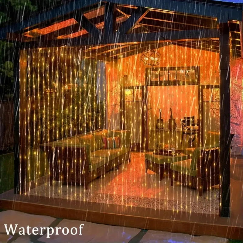 Waterproof Solar Fairy Lights - Transform Your Outdoor Decor with Curtain String Lights