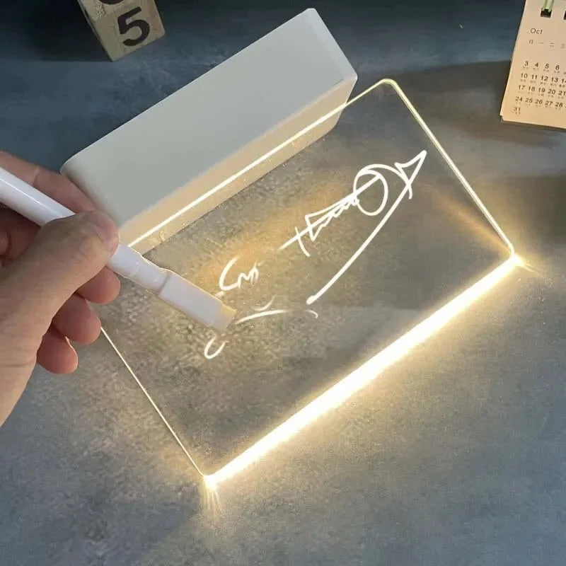 Customizable LED Night Light | Perfect Gift with Erasable Board