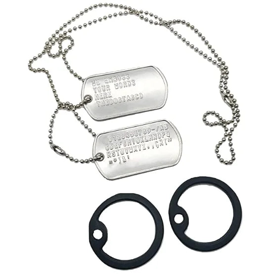 Personalized Army Style Dog Tag Necklace - Durable Stainless Steel