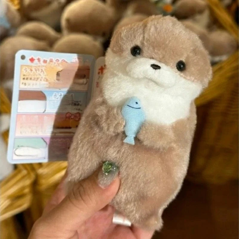 Adorable Otters with Fish Keyrings - Perfect Doll Toy for Kids and Collectors