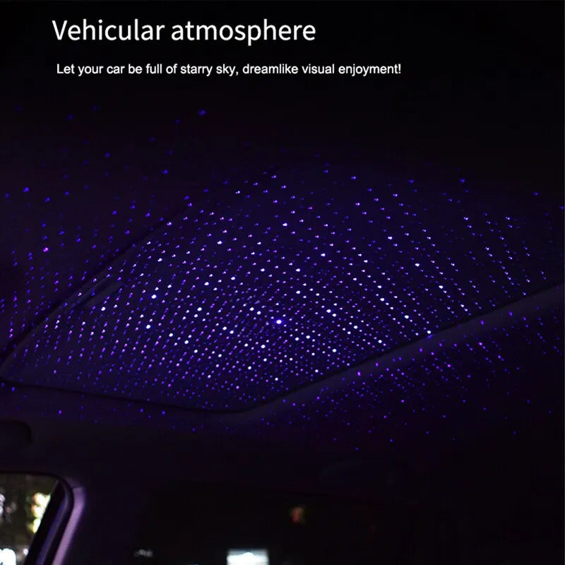 Atmospheric USB LED Star Projector – Perfect Car Accessory for Night Drives