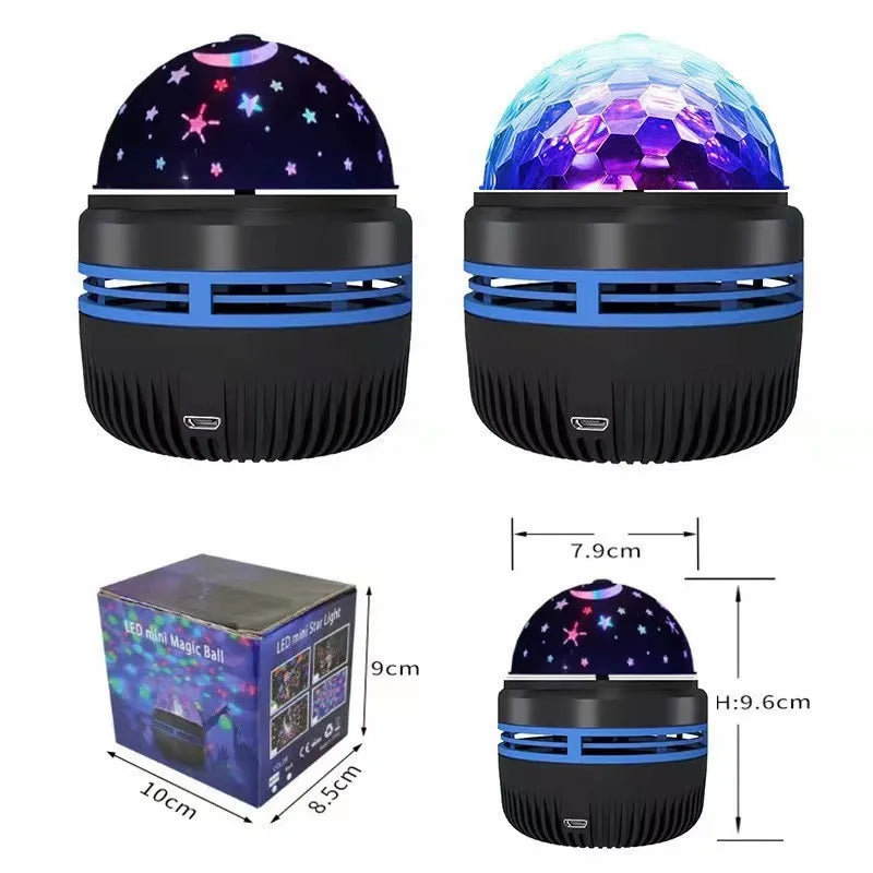 Mini Party Lamp USB LED Nightlights – Colorful Galaxy Projector for Home