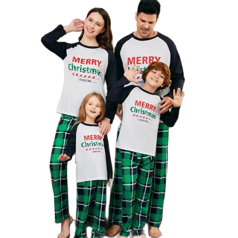 Christmas Family Matching Outfits - Plaid Pajama Sets for Father, Mother, and Children