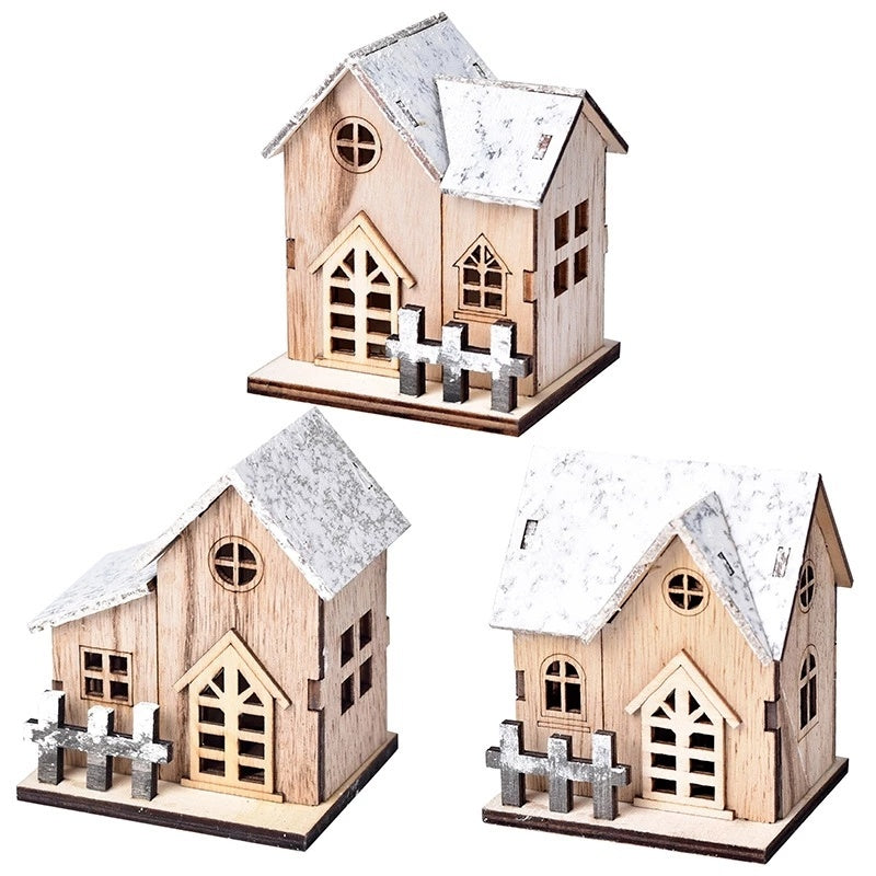 Christmas Wooden House Light - Cozy Cabin Ornament for Your Home