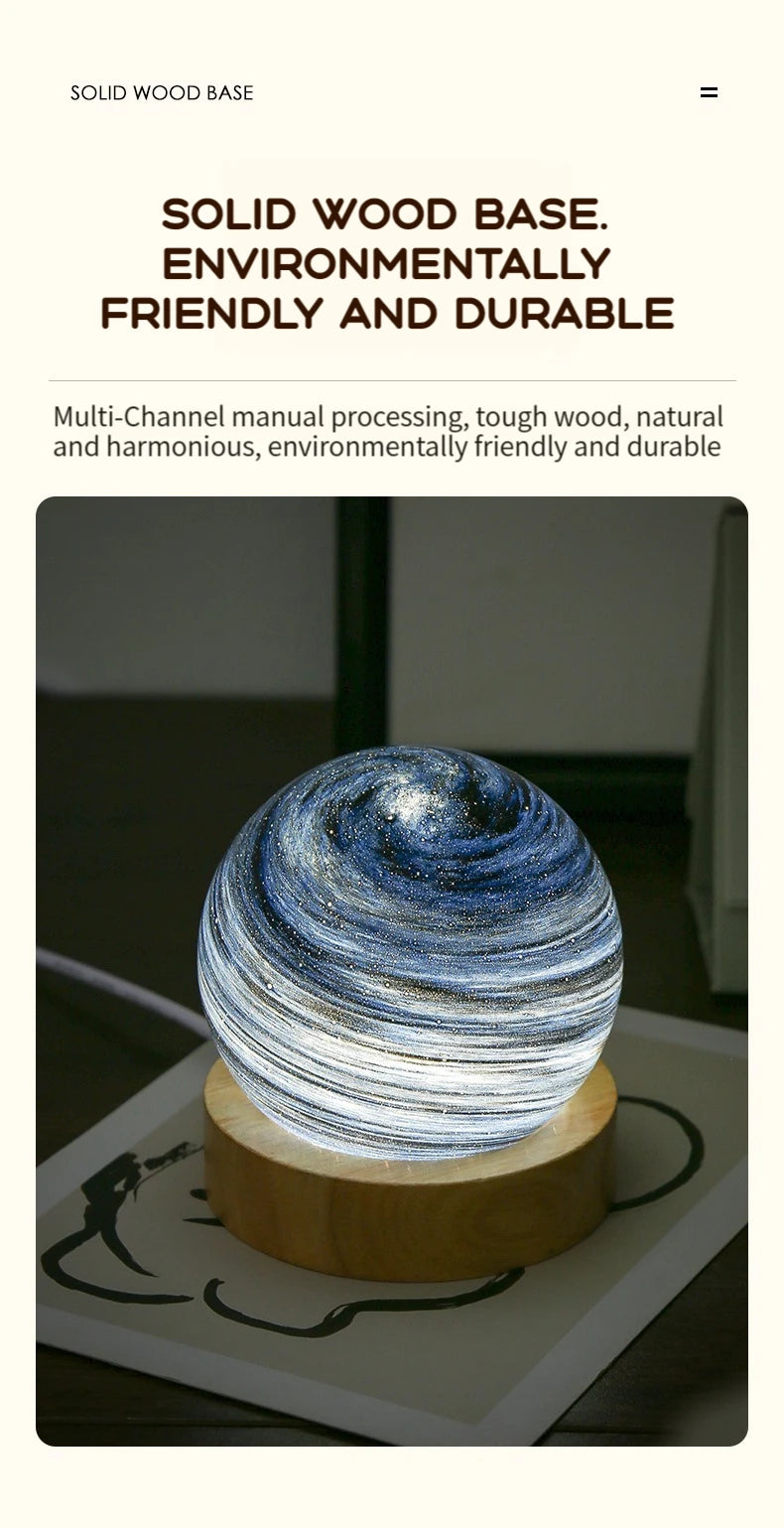 Unique 3D Moon Lamp with Wooden Stand – Ideal for Birthdays, Christmas, and Special Occasions