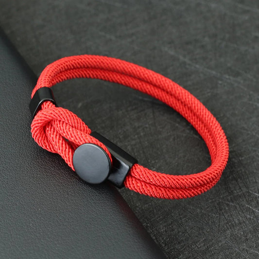 Adjustable Men's Bracelet | Lucky Red Thread for Good Fortune