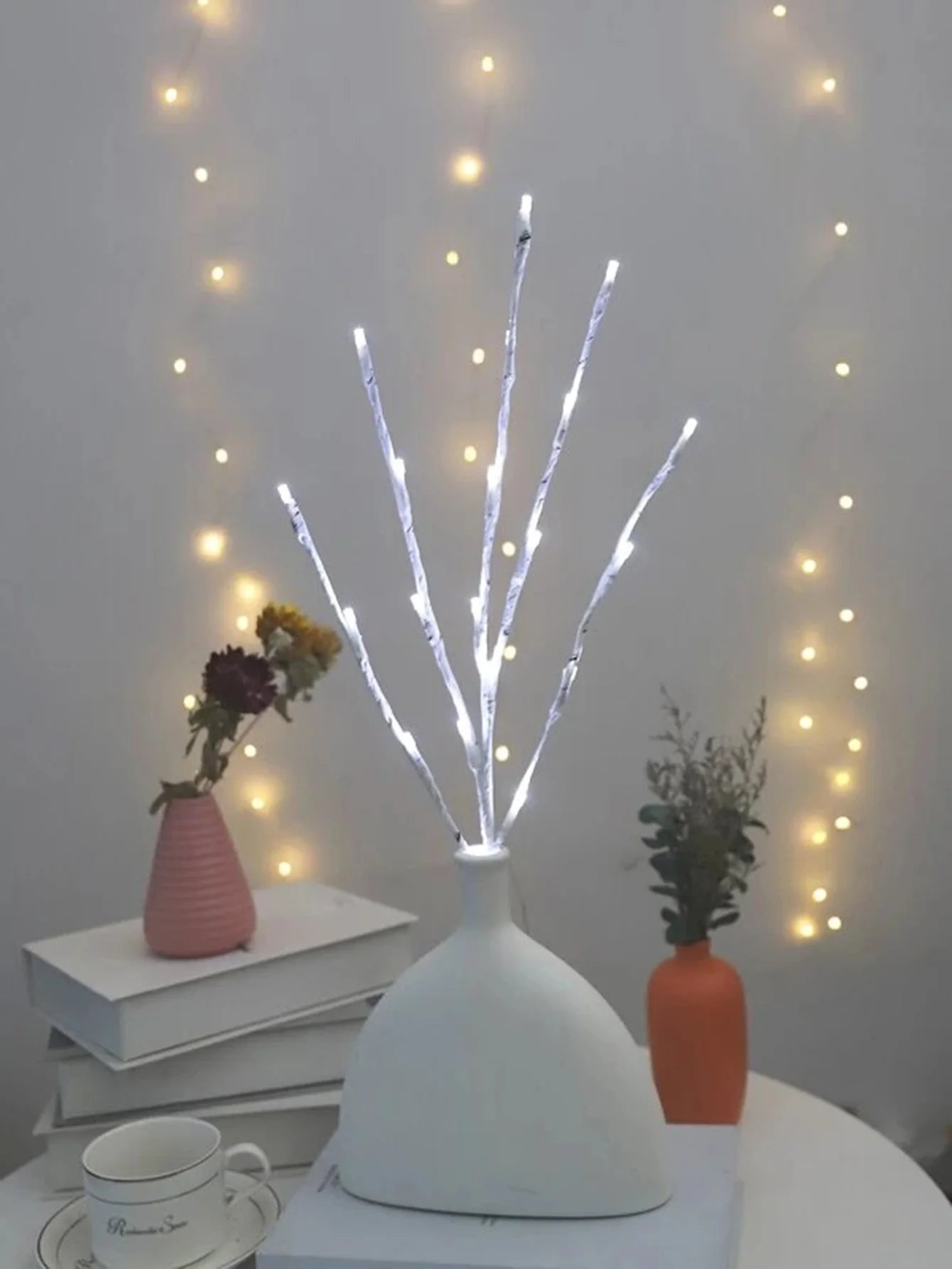 White Birch Branch Light String - Versatile LED Lights for Festive Ambiance