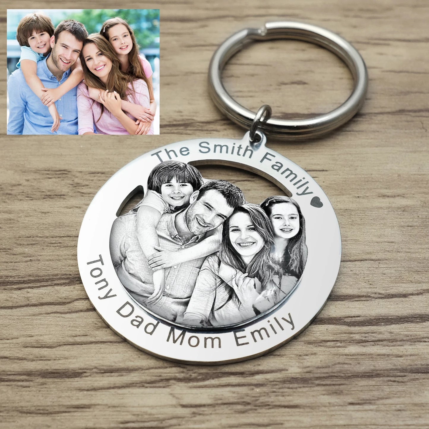 Engraved Photo Keyring | Thoughtful Gift for Loved Ones