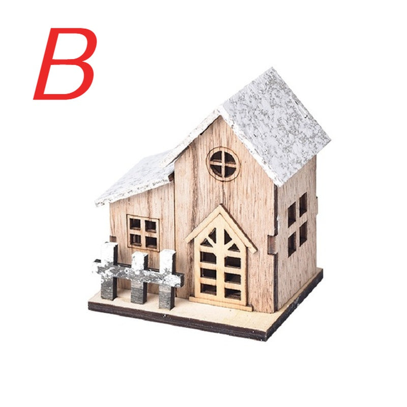 Christmas Wooden House Light - Cozy Cabin Ornament for Your Home