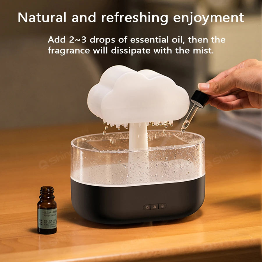 Rain Cloud Humidifier | Raindrop H2O Air Humidifier | Essential Oil Aroma Diffuser for Home Aromatherapy