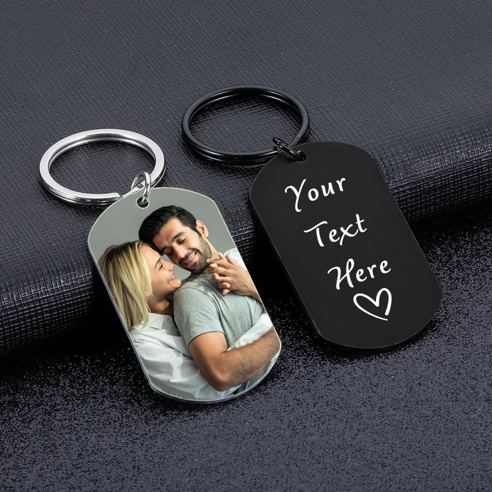 Personalized Photo Keychain | Perfect Anniversary Gift for Couples