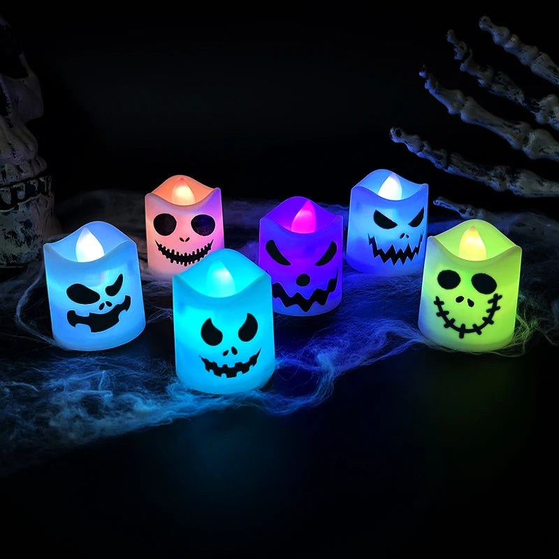 Halloween LED Ghost Candle Set | Perfect for Home Bar Decoration