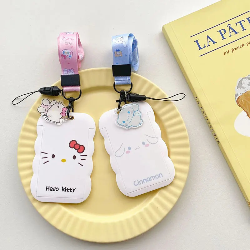 Cute Hello Kitty Card Holder Pendant with Lanyard | Kawaii Student Gift