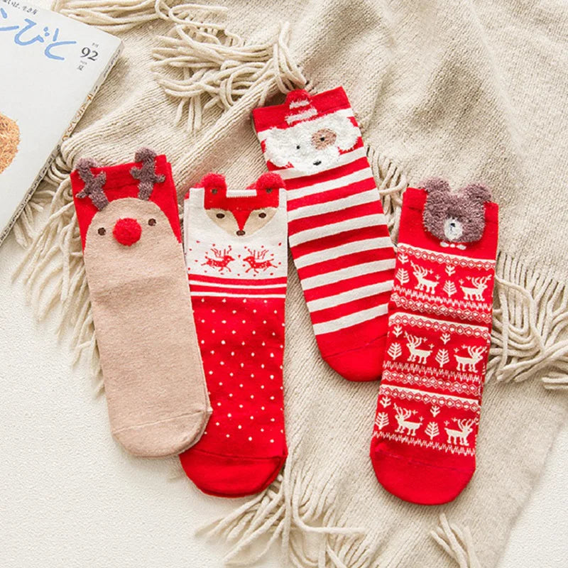 Xmas Cartoon Socks Ornaments - Perfect for Tree Decoration