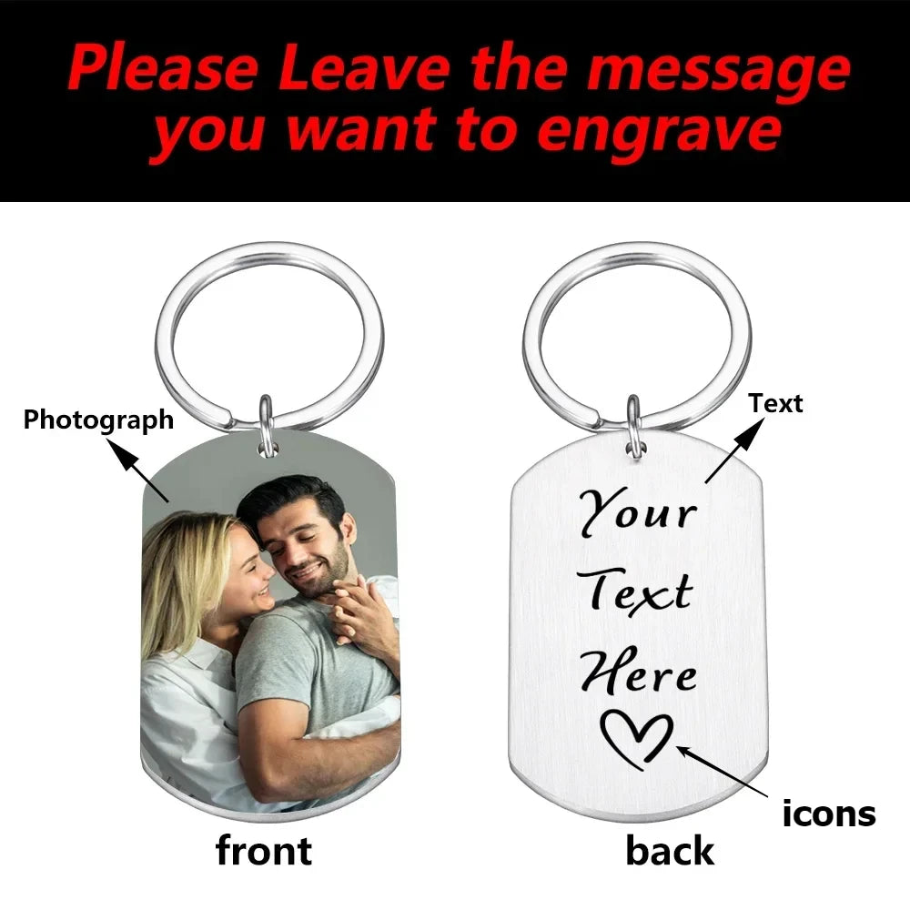 Personalized Photo Keychain | Perfect Anniversary Gift for Couples