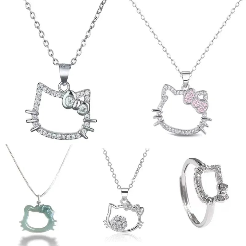 Stylish Hello Kitty Necklace & Ring | Perfect Gift for Girls & Ladies