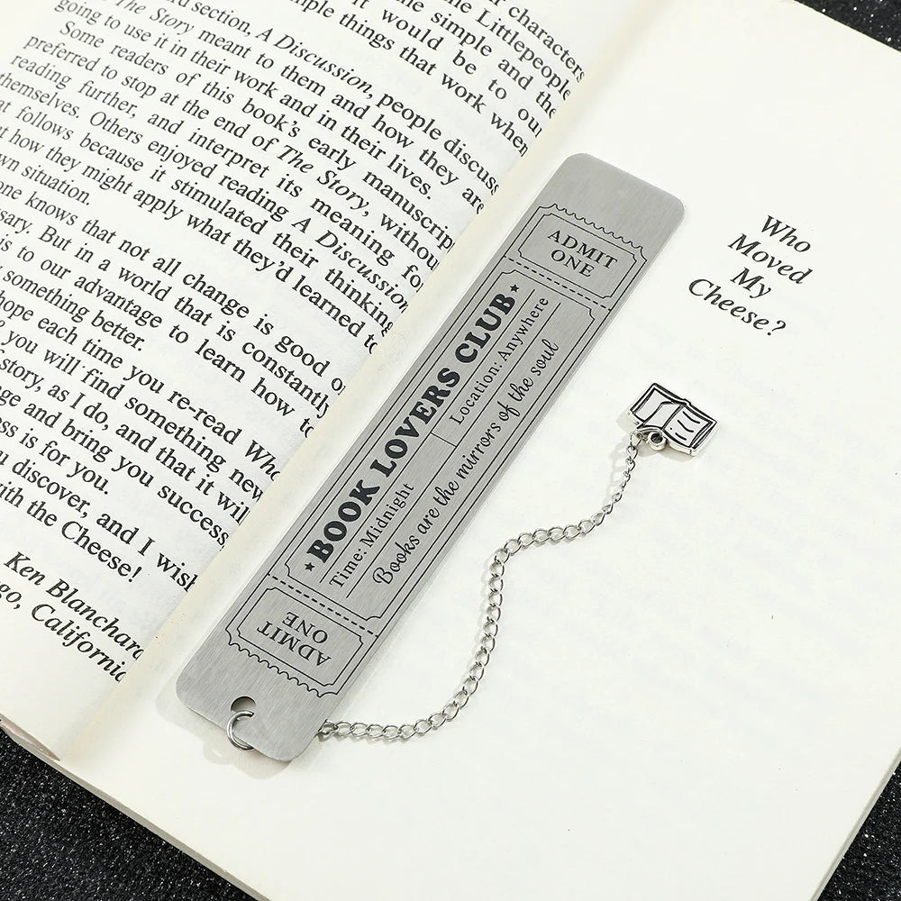 Personalised Bookmarks Stainless Steel Metal Bookmarks Women Men Gifts for Book Lovers Bookworm Book Accessories School Supplies