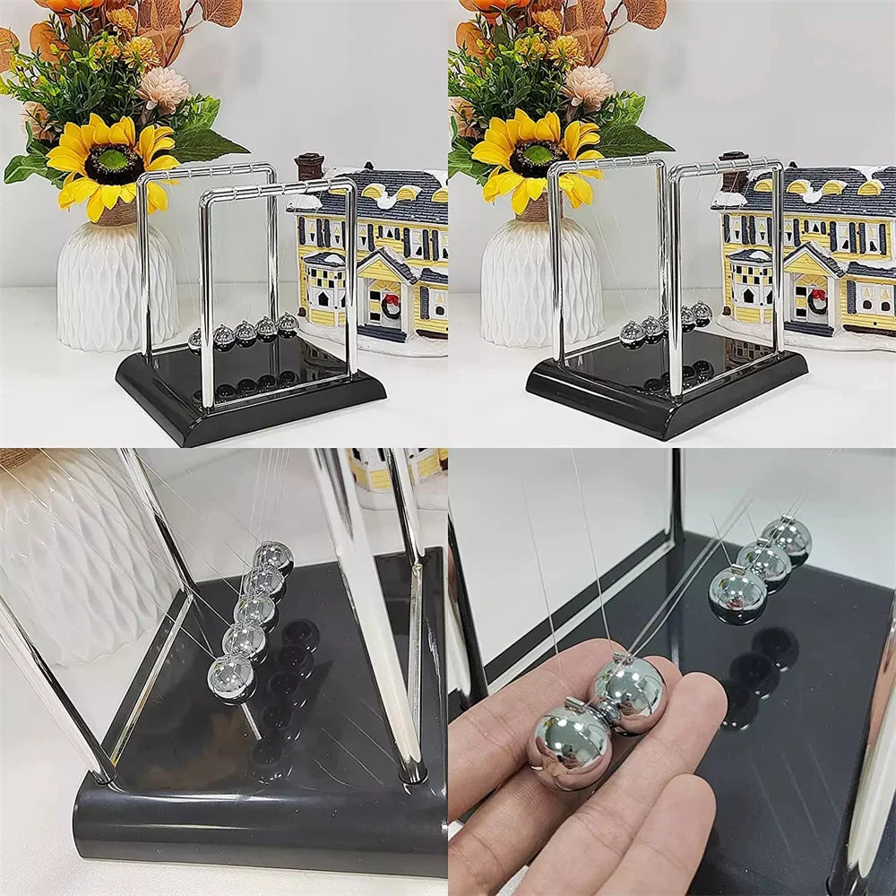 Stress Relief Newton’s Cradle - Steel Ball Pendulum Desktop Toy Gift