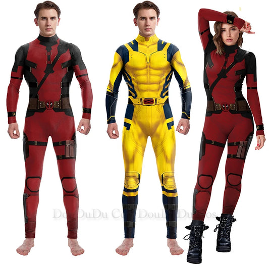 Deadpool Cosplay Jumpsuit for Men and Women - Perfect Halloween Costume