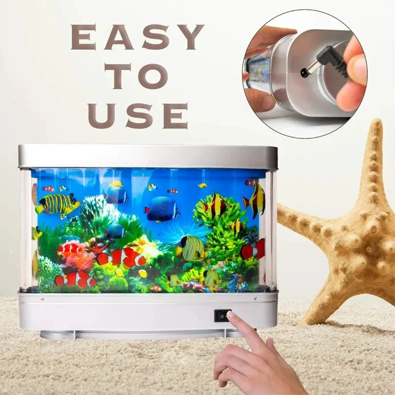 Artificial Tropical Fish Tank Night Light - Kids' Room Decor and Gift Idea