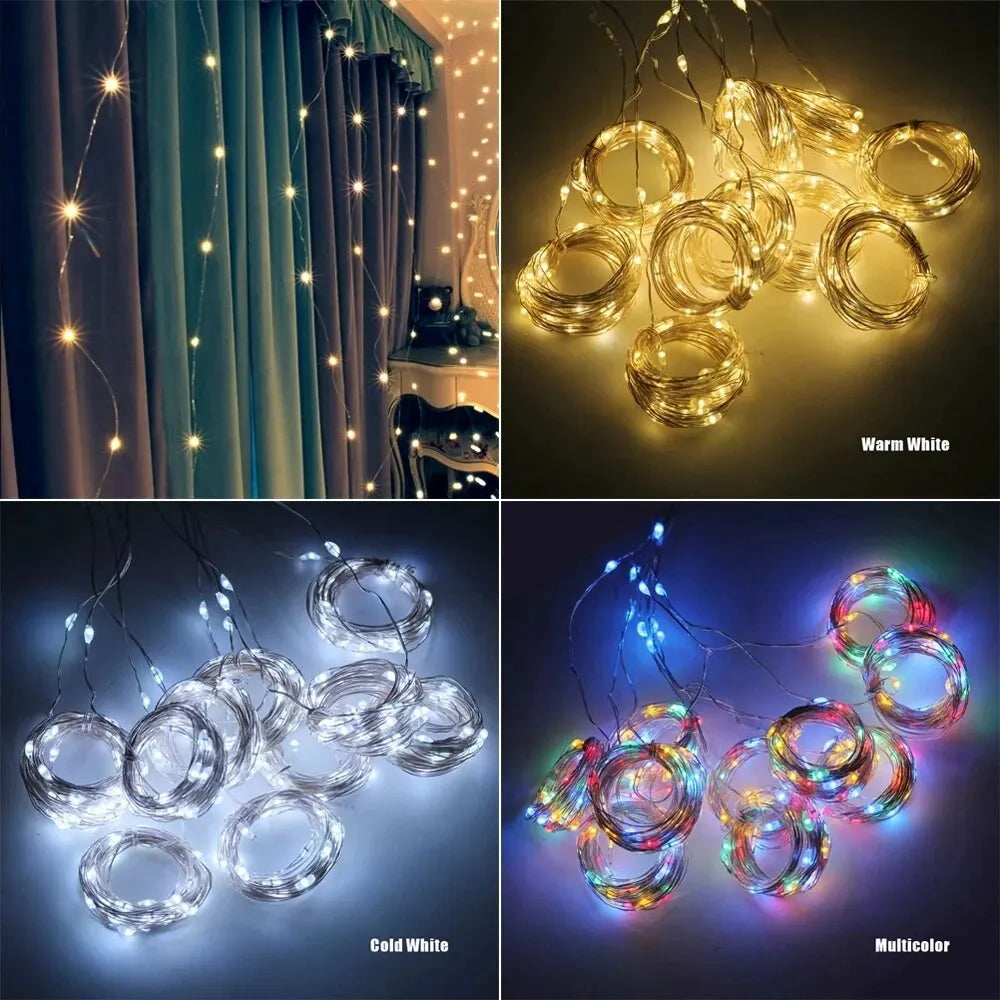 Decorative LED Garland Curtain Lights – Bedroom & Christmas Decoration