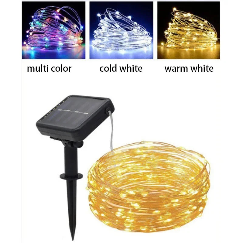 Outdoor LED Solar Fairy String Lights – Perfect for Garden & Holiday Decor