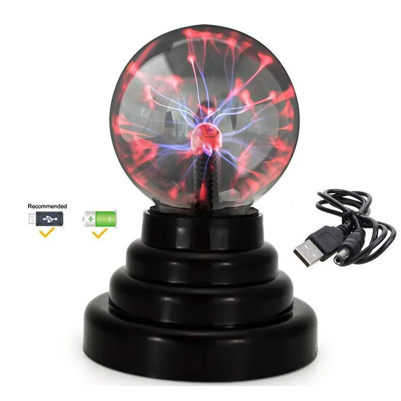 Colorful Plasma Ball Lamp - Engaging Touch Sensitive Night Light for Kids