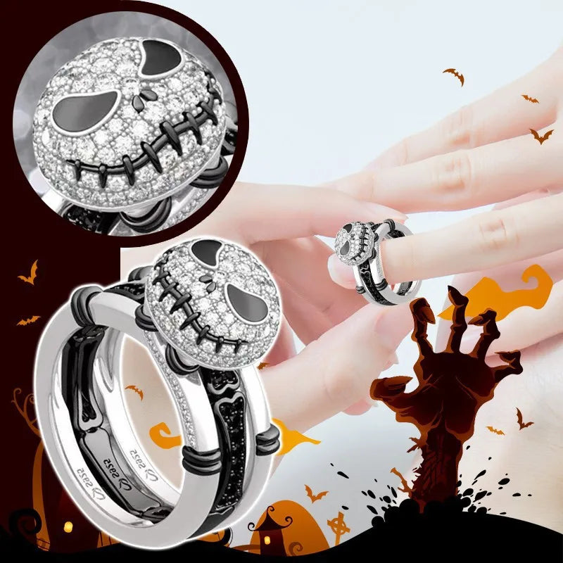 Halloween Black and White Zircon Rings | Perfect for Men and Women