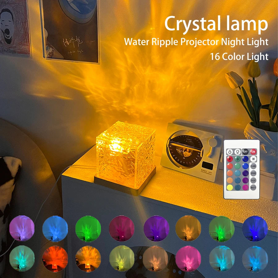 Water Ripple Projector Night Light | Ideal Gift for Home Lovers