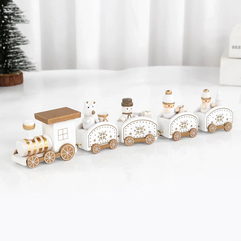 Merry Christmas Wooden Train Decoration - 2024 Holiday Decor