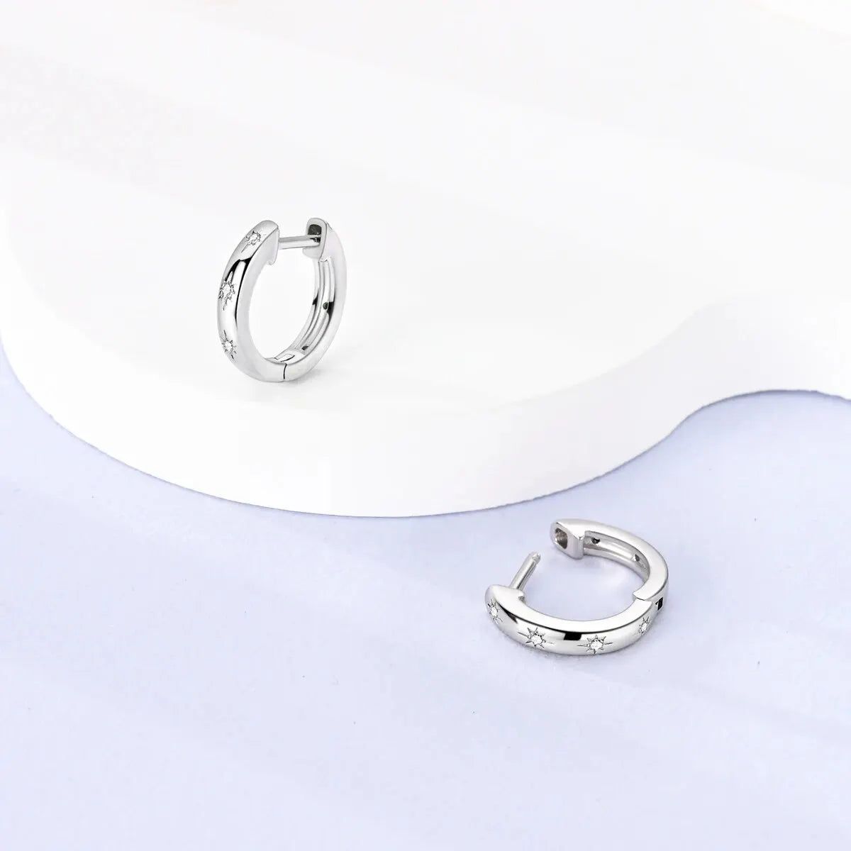 Trendy Silver Plated Hoop Earrings - Women’s Fashion Jewelry for Any Occasion