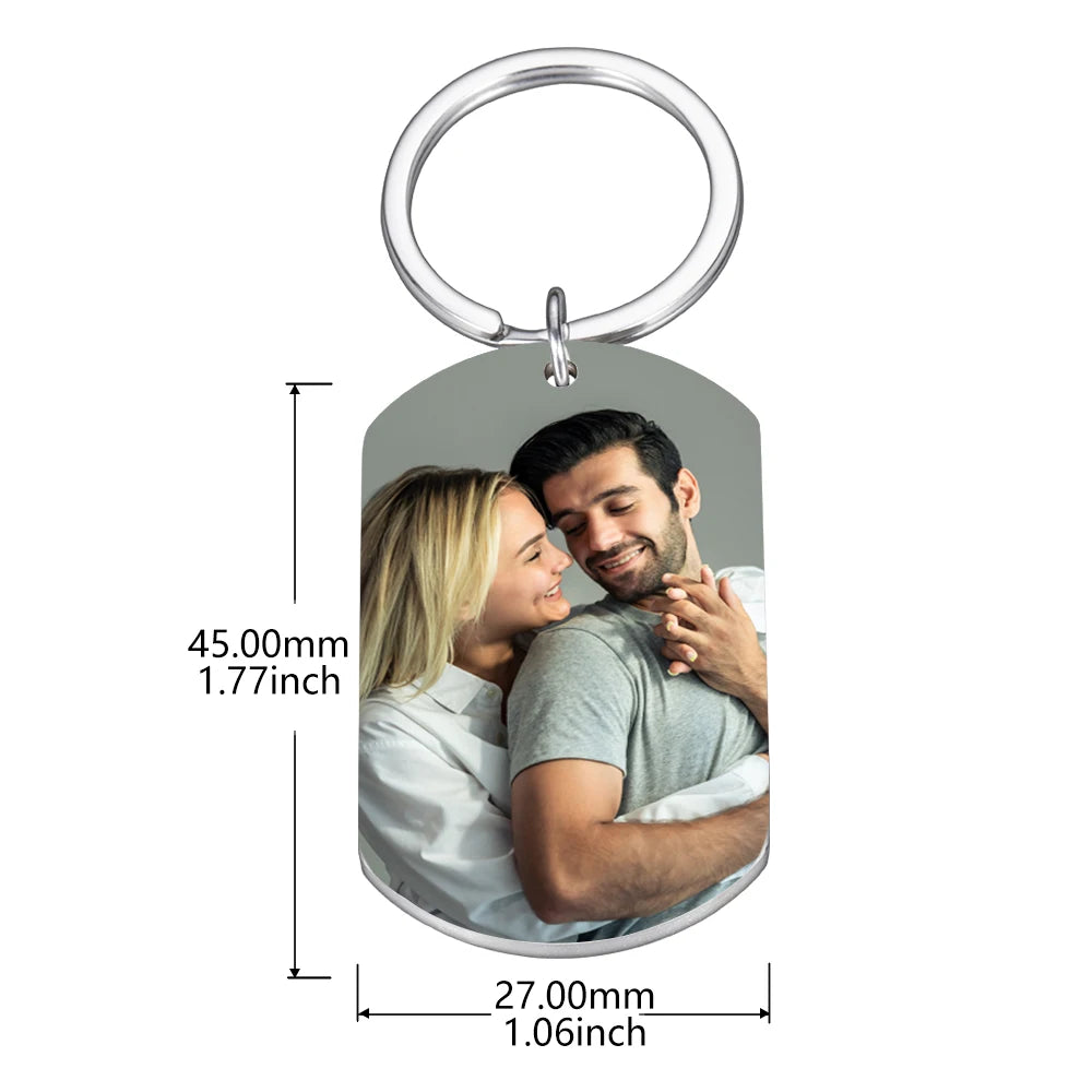 Personalized Calendar Keychain - Custom Photo & Date Key Chain