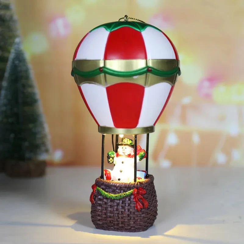 Festive Snowman & Santa LED Light - Unique Holiday Cabin Decor