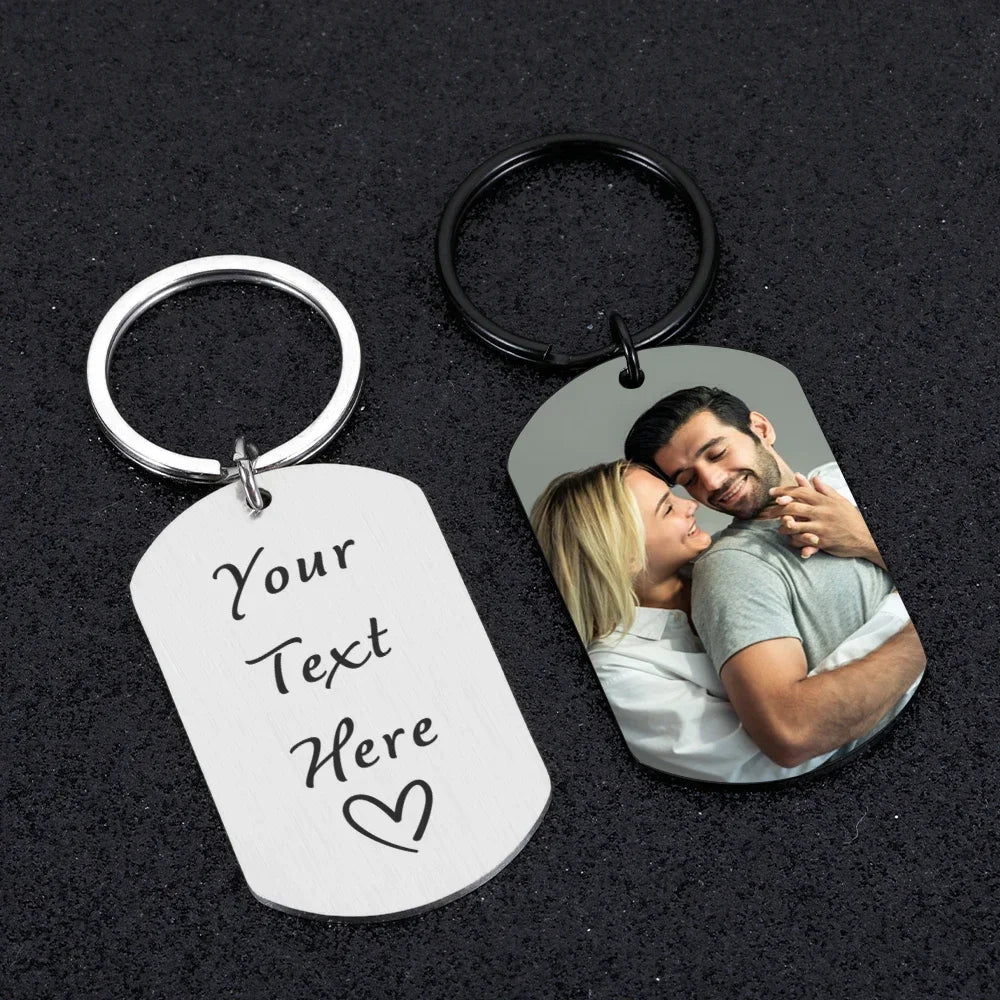 Personalized Photo Keychain | Perfect Anniversary Gift for Couples