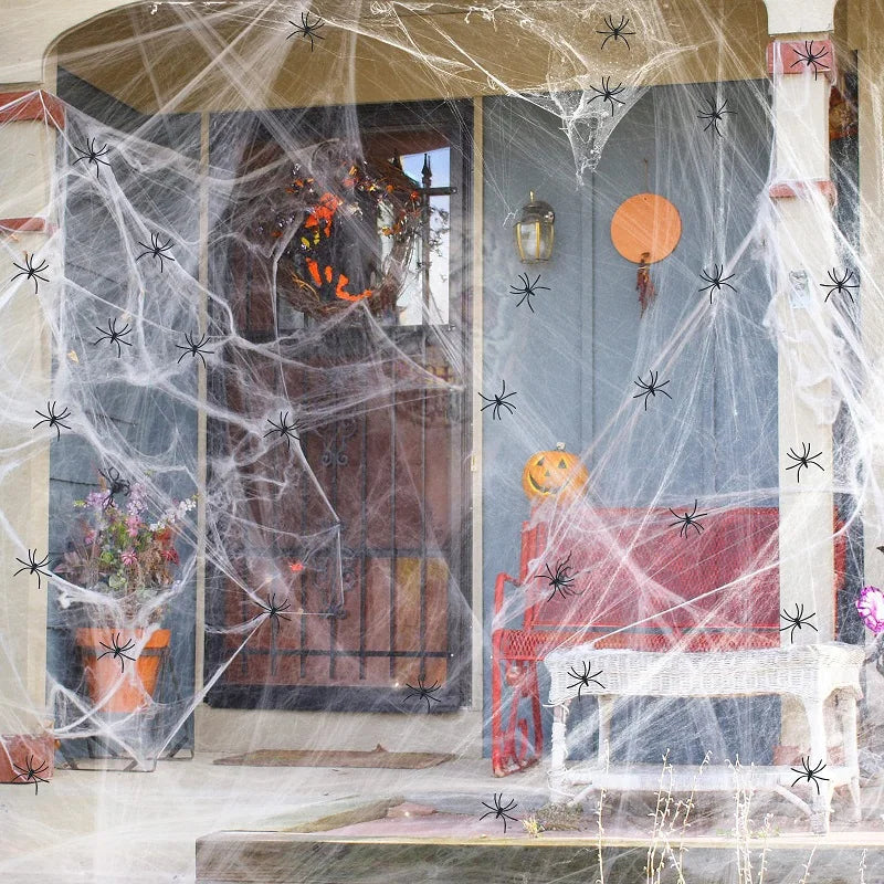 Haunted House Decorations - Spider Webs for Halloween Parties