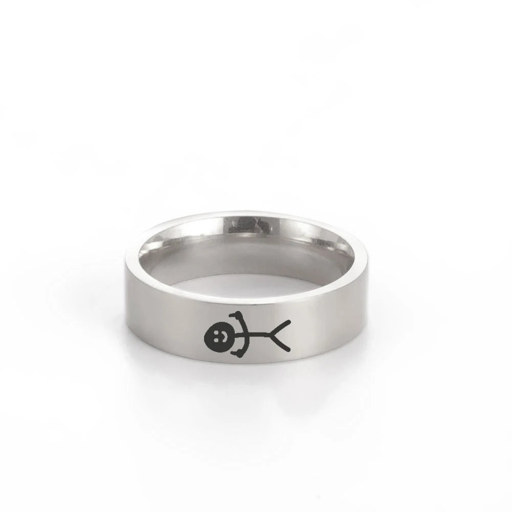 Dreamtimes Middle Finger Stickman Ring | Unique Party Gift for Couples