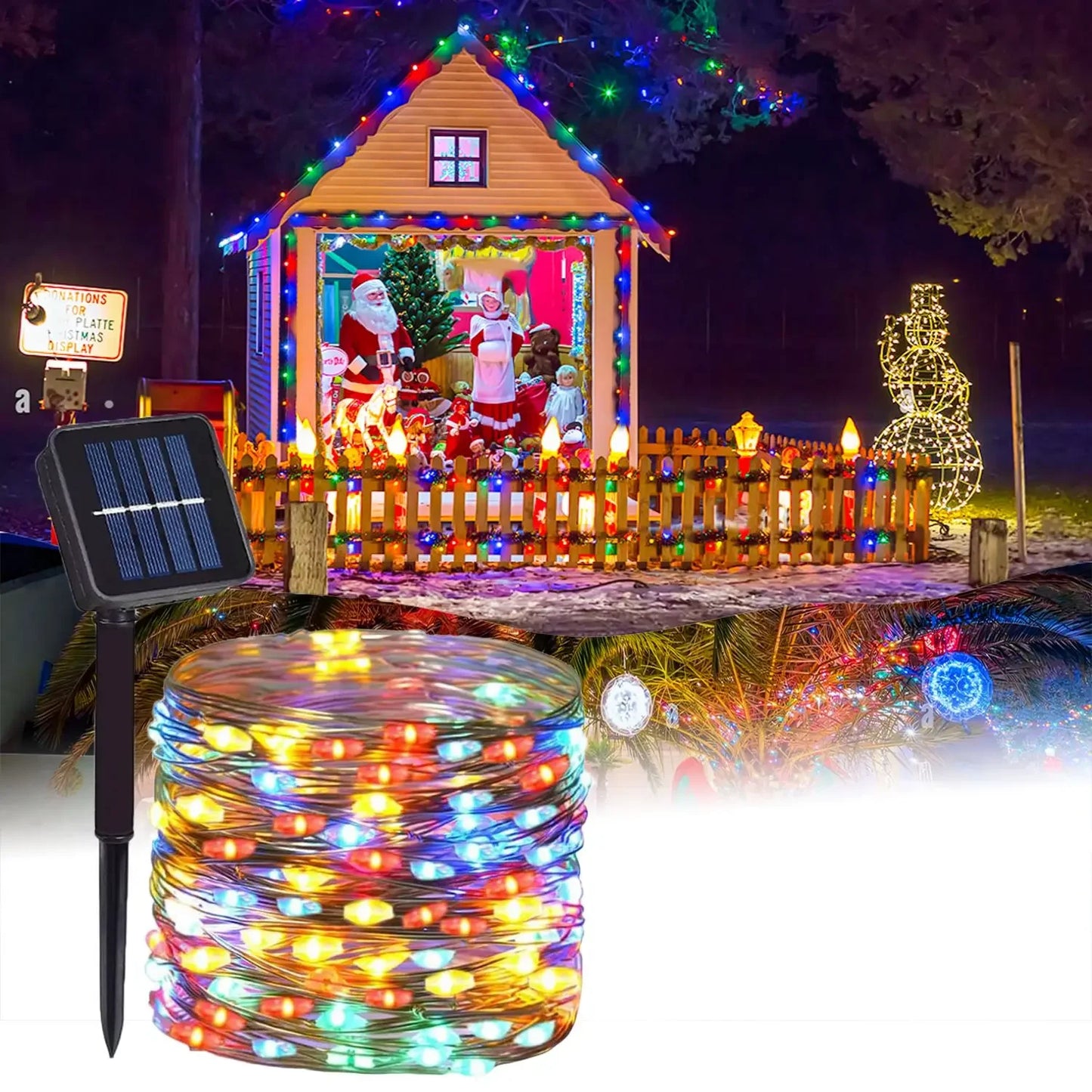 Outdoor LED Solar Fairy String Lights – Perfect for Garden & Holiday Decor