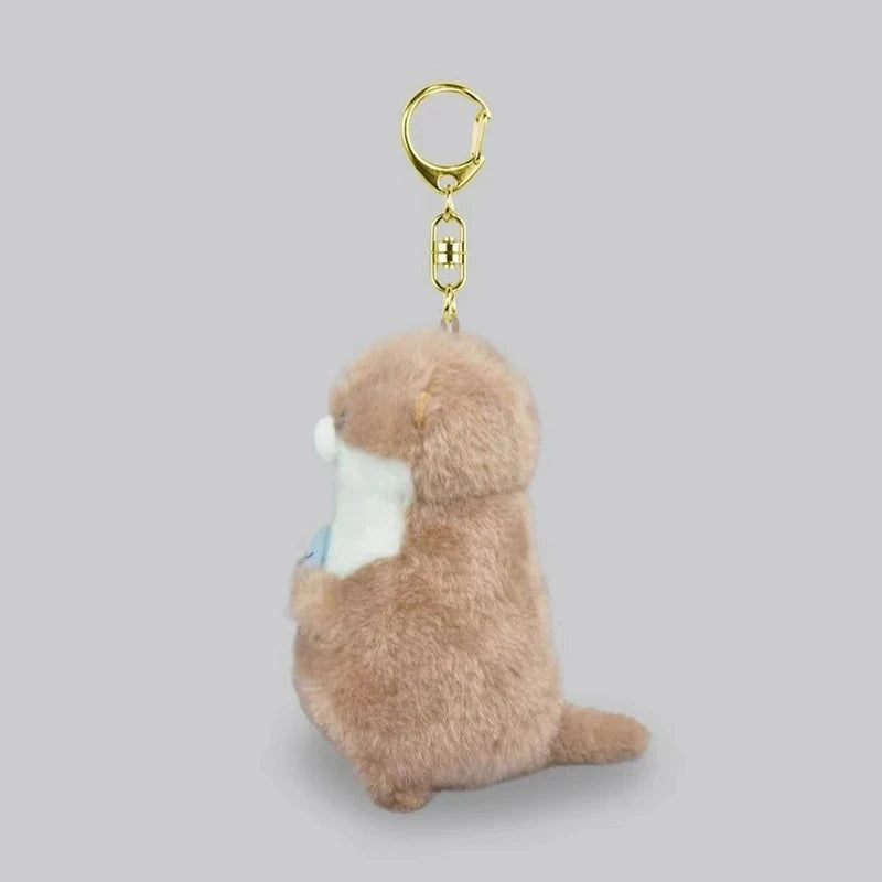 Adorable Otters with Fish Keyrings - Perfect Doll Toy for Kids and Collectors