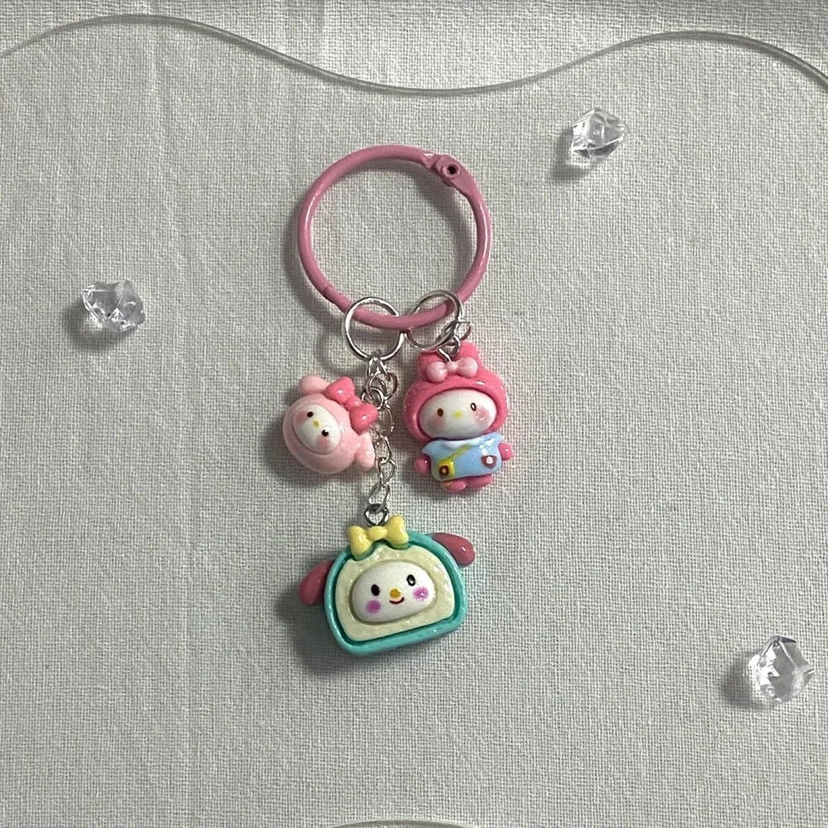 Anime Hello Kitty Melody Keychain | Creative Backpack Pendant Gift