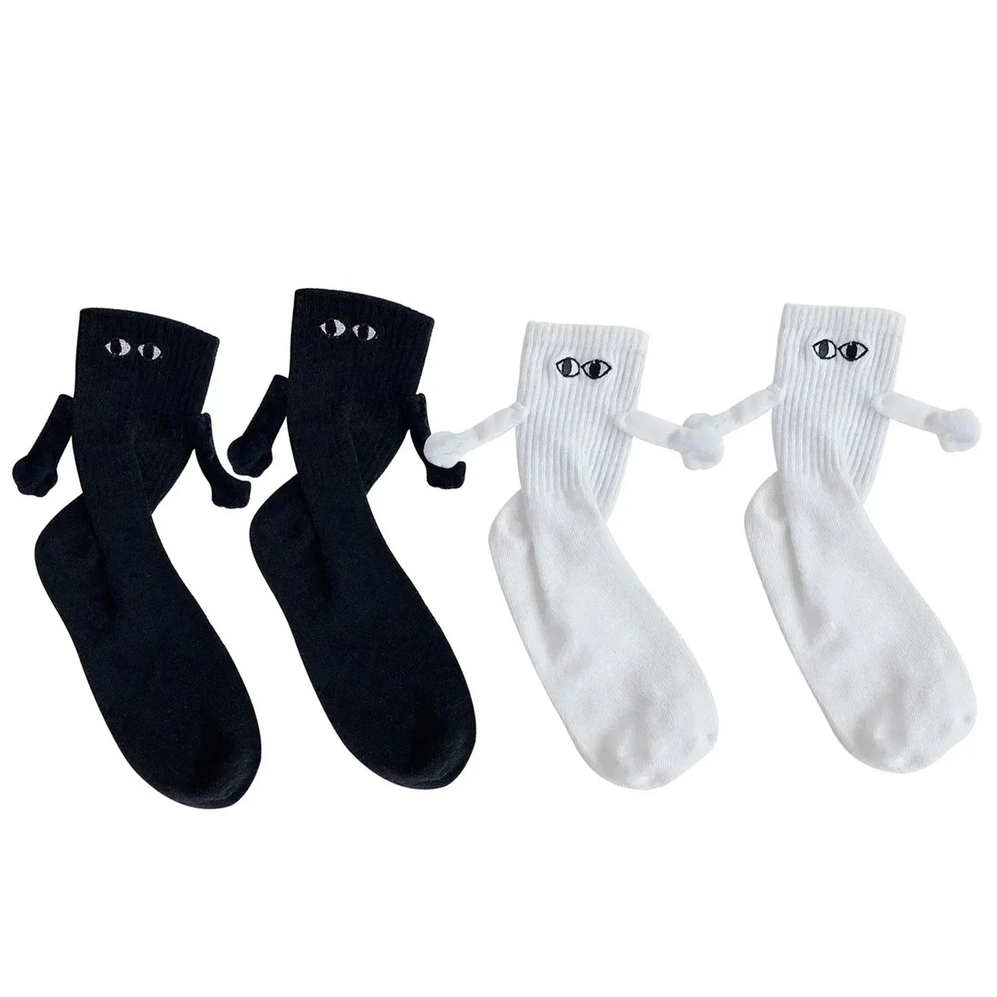 Personalized Magnetic Attraction Socks - 3D Holding Hands Design