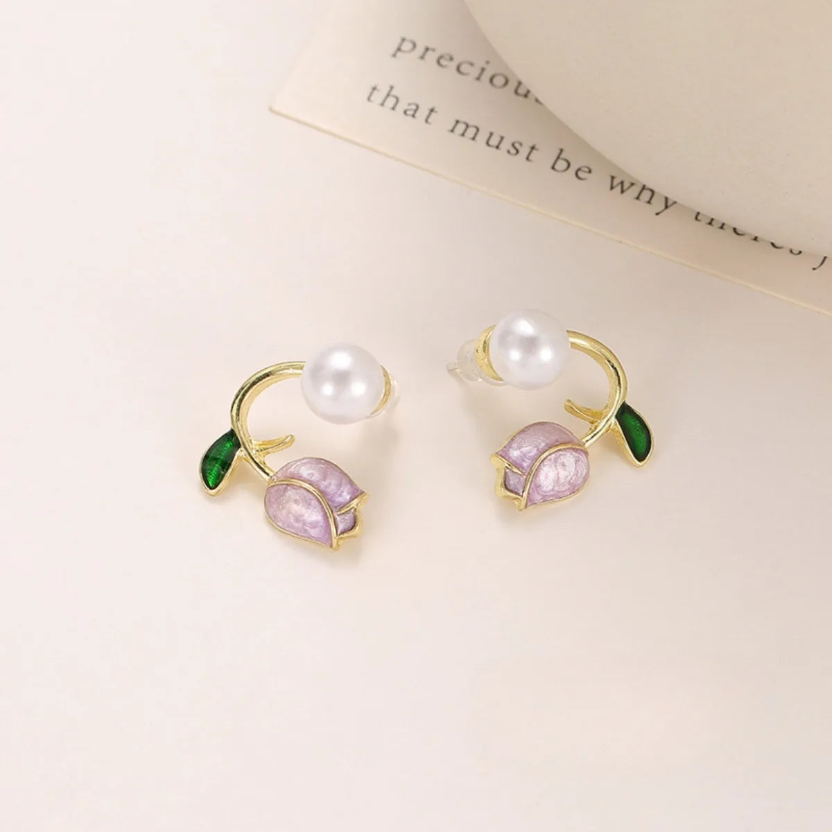 Tulip Flower Stud Earrings - Lightweight Summer Fashion Jewelry Gift