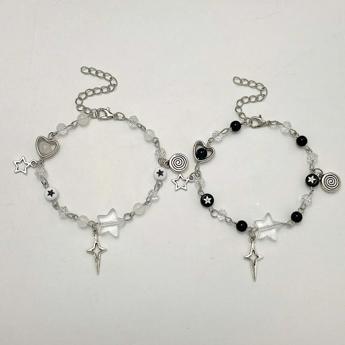 Love Heart Star Beaded Bracelets | Unique Gift for Him and Her