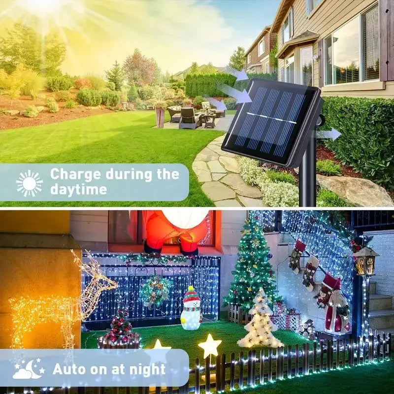 Outdoor LED Solar Fairy String Lights – Perfect for Garden & Holiday Decor