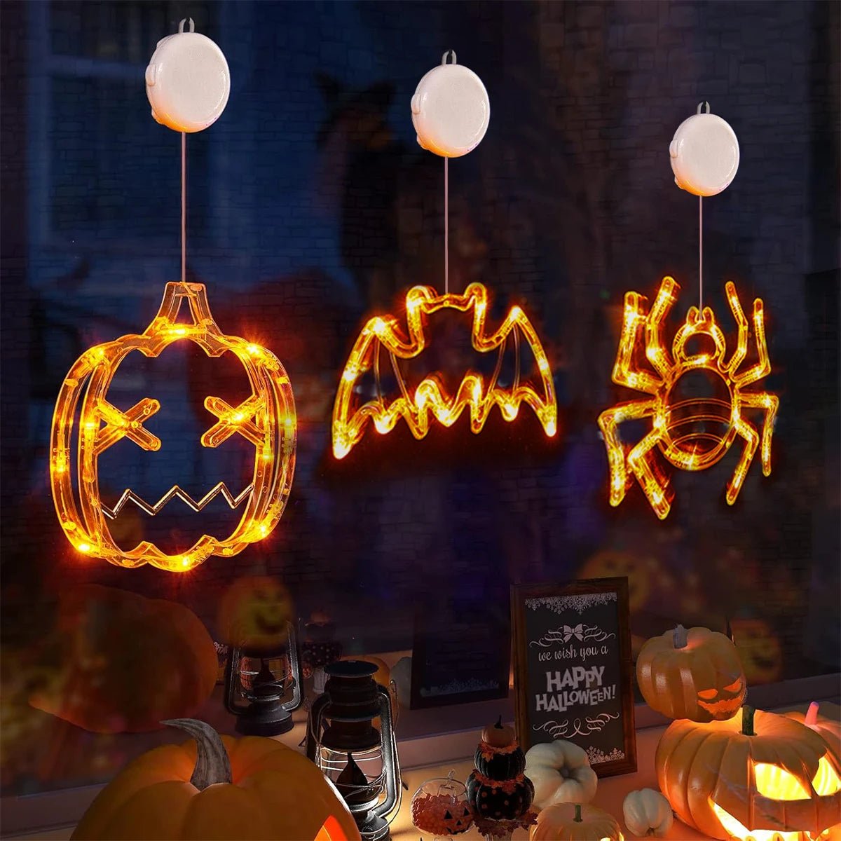 Halloween Decor Lights - Bat, Pumpkin, Spider for Home & Party